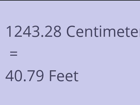 1243.28 CM TO FEET