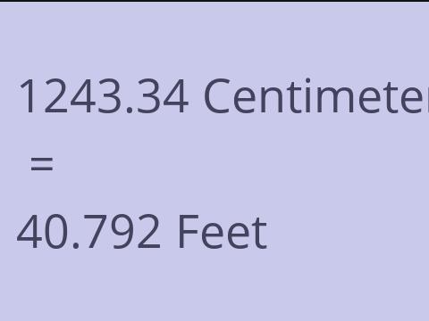 1243.34 CM TO FEET