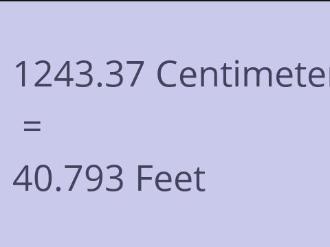 1243.37 CM TO FEET