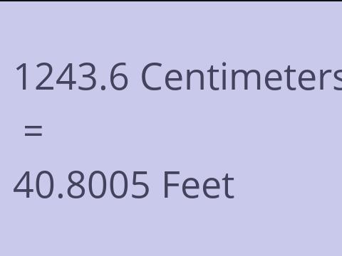 1243.6 CM TO FEET