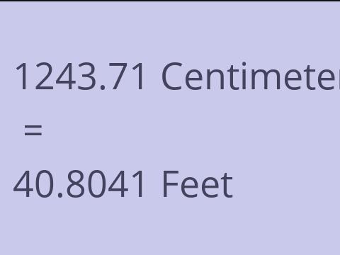 1243.71 CM TO FEET