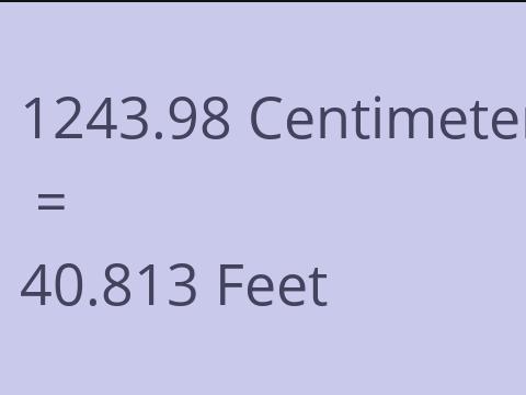 1243.98 CM TO FEET