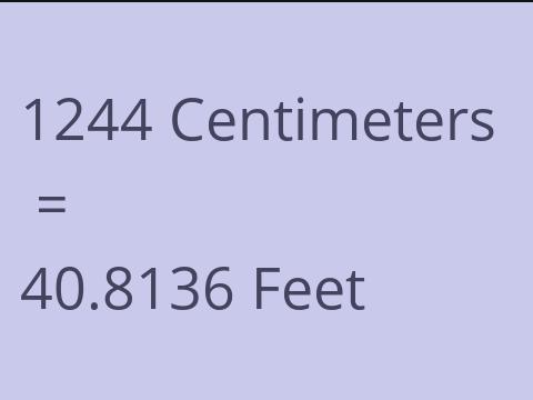 1244 CM TO FEET