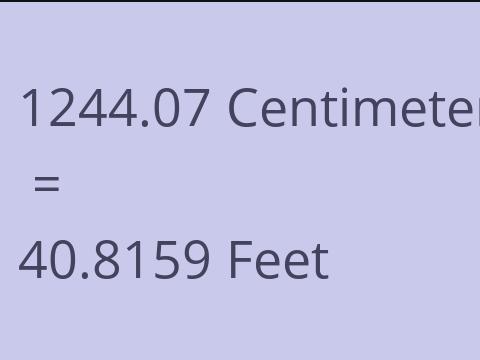 1244.07 CM TO FEET