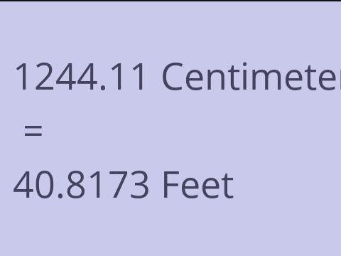 1244.11 CM TO FEET