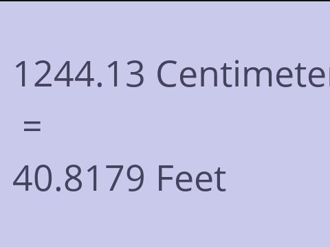 1244.13 CM TO FEET