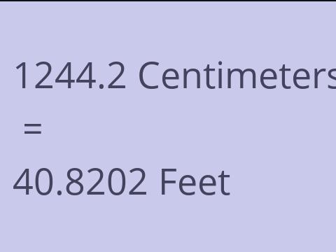 1244.2 CM TO FEET