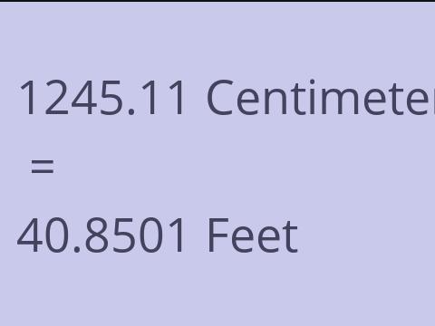 1245.11 CM TO FEET