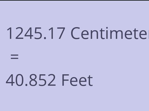 1245.17 CM TO FEET