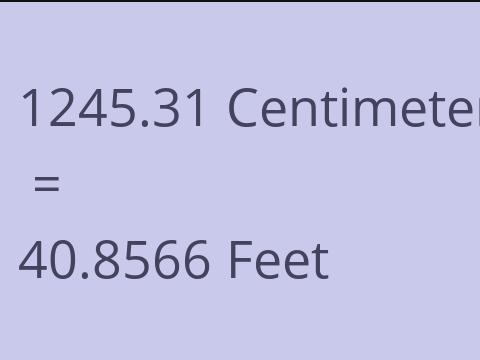 1245.31 CM TO FEET