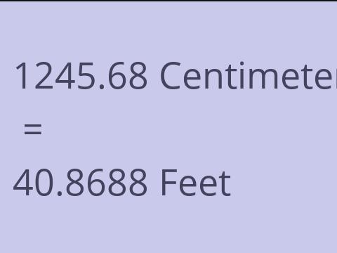 1245.68 CM TO FEET