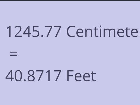 1245.77 CM TO FEET