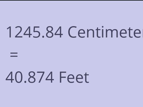 1245.84 CM TO FEET