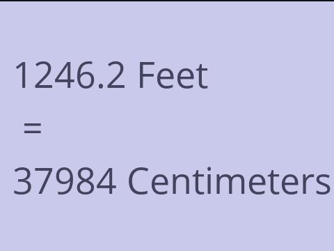 1246.2 FEET TO CM