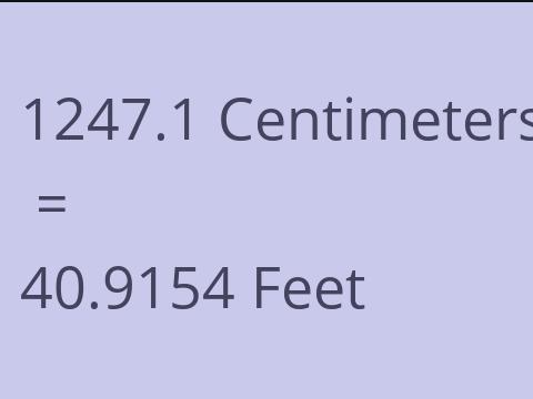 1247.1 CM TO FEET