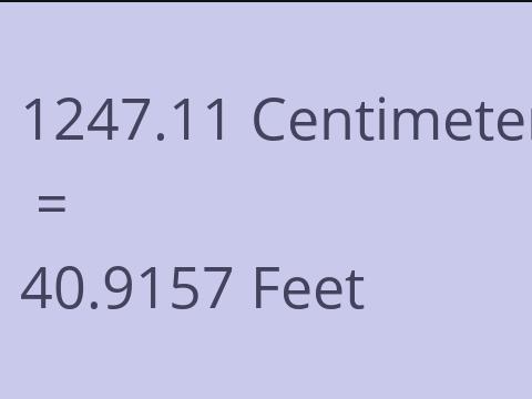 1247.11 CM TO FEET