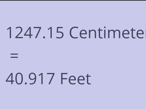 1247.15 CM TO FEET