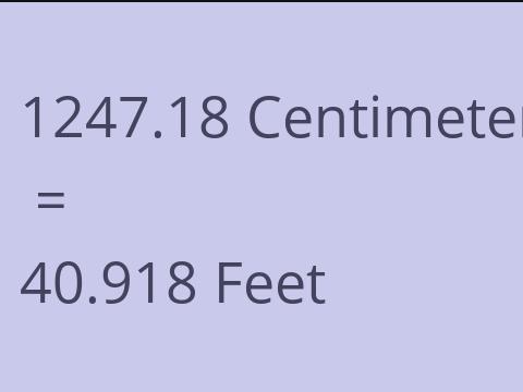 1247.18 CM TO FEET