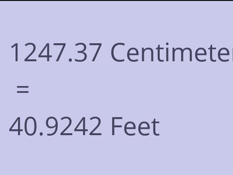 1247.37 CM TO FEET