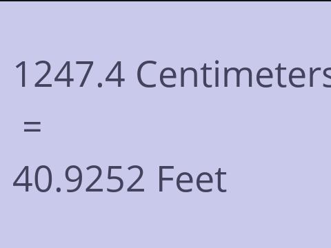 1247.4 CM TO FEET