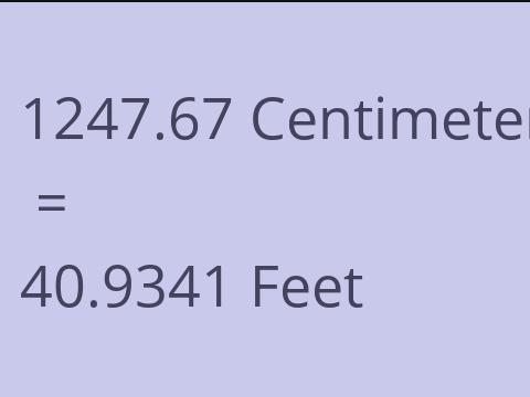 1247.67 CM TO FEET