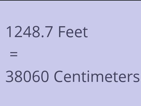 1248.7 FEET TO CM