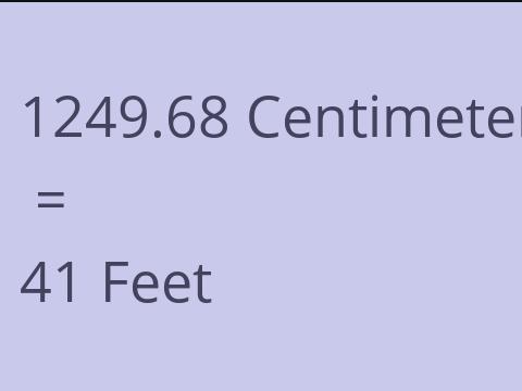 1249.68 CM TO FEET