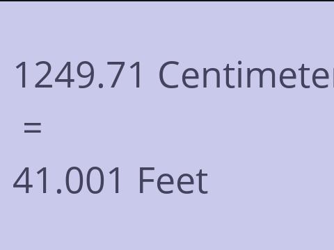 1249.71 CM TO FEET