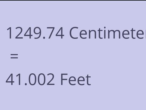 1249.74 CM TO FEET