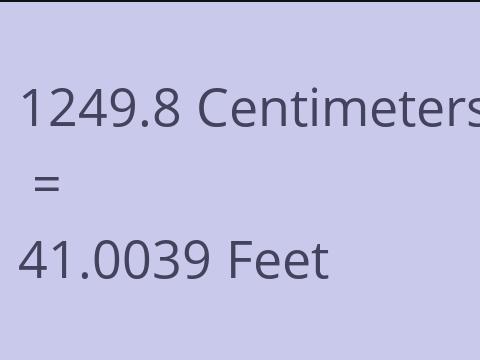 1249.8 CM TO FEET