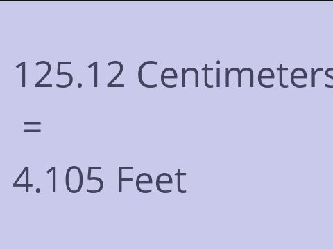 125.12 CM TO FEET