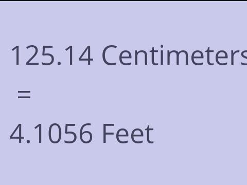 125.14 CM TO FEET