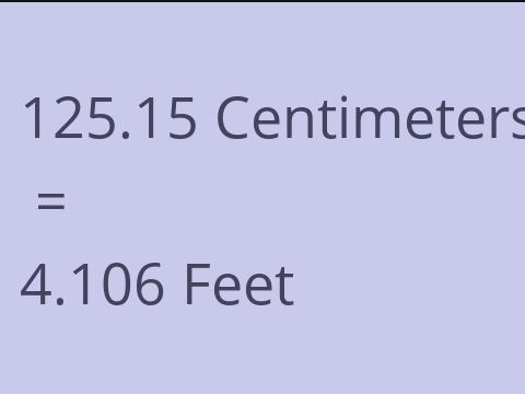 125.15 CM TO FEET