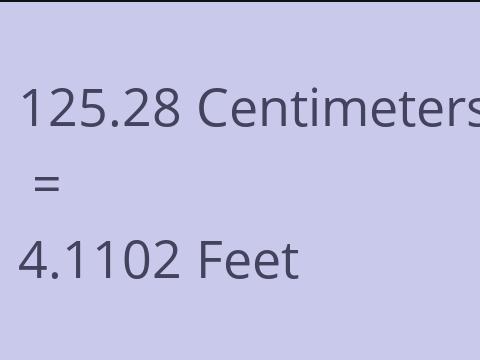 125.28 CM TO FEET