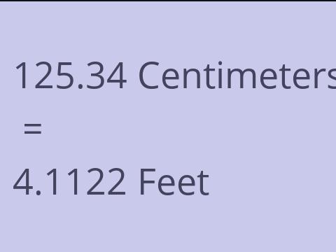 125.34 CM TO FEET