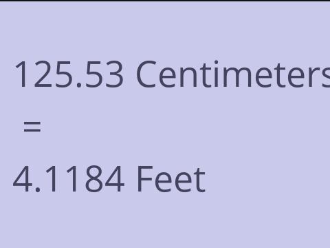 125.53 CM TO FEET