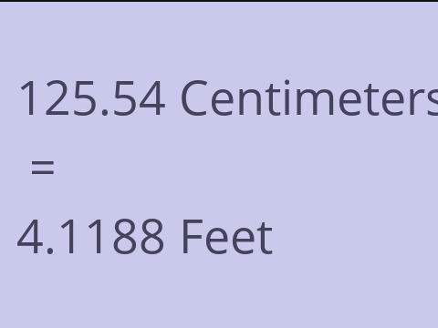 125.54 CM TO FEET