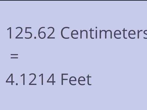 125.62 CM TO FEET