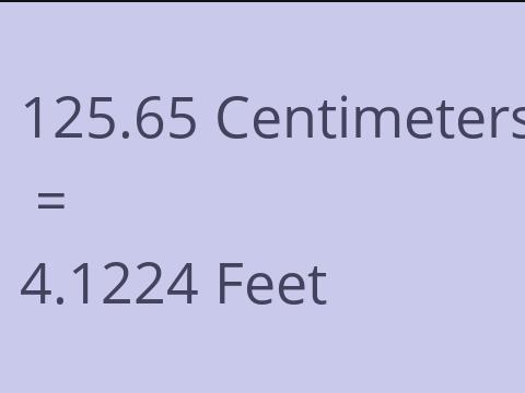 125.65 CM TO FEET