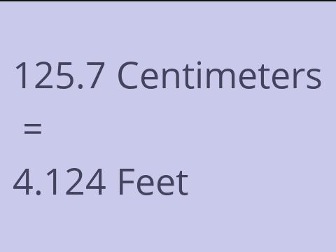 125.7 CM TO FEET