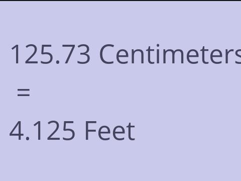 125.73 CM TO FEET