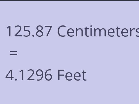 125.87 CM TO FEET