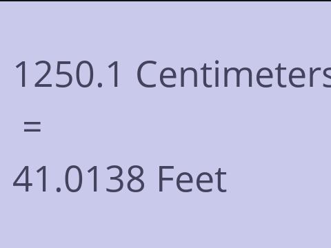 1250.1 CM TO FEET