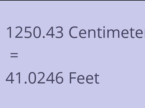 1250.43 CM TO FEET