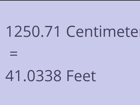 1250.71 CM TO FEET