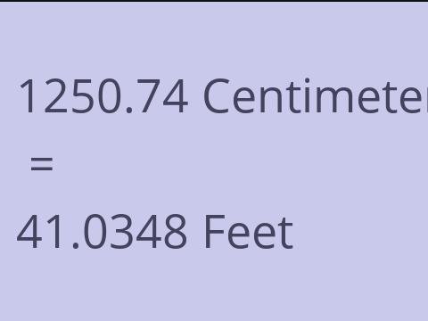 1250.74 CM TO FEET