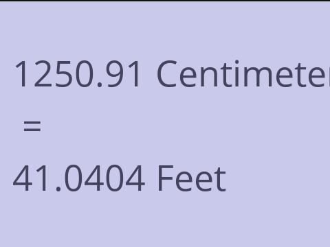 1250.91 CM TO FEET