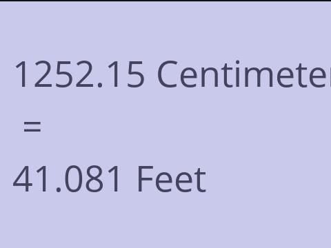 1252.15 CM TO FEET