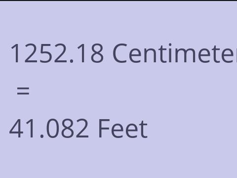 1252.18 CM TO FEET