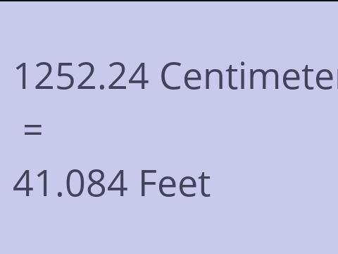 1252.24 CM TO FEET